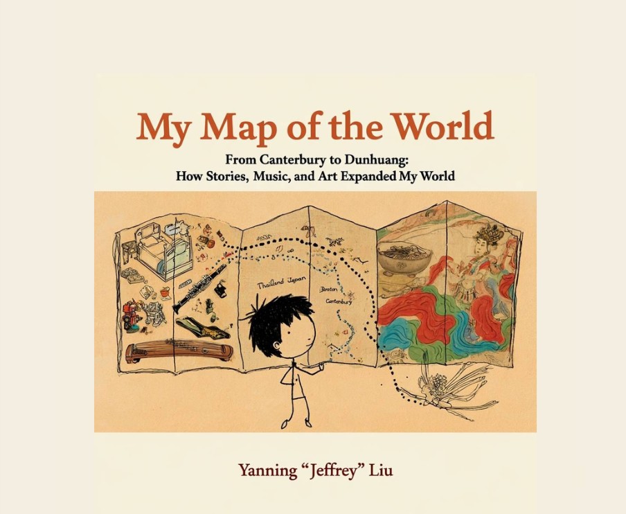 Cover of the picture book 'My Map of the World — From Canterbury to Dunhuang'